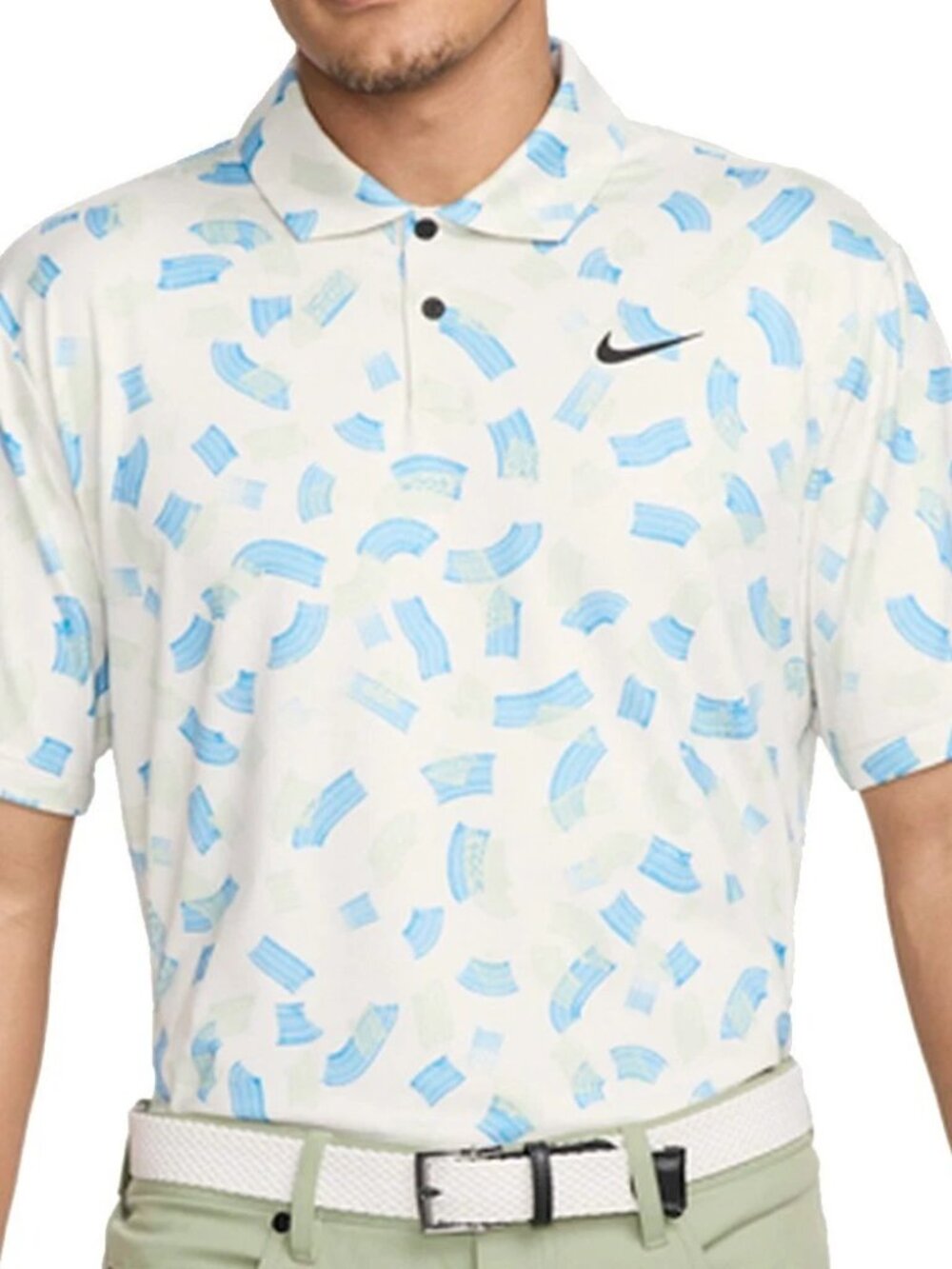 NWT Nike ADV Tour Golf Polo Shirt Men's XL DriFit FD5735072 Micro Print OffWhite